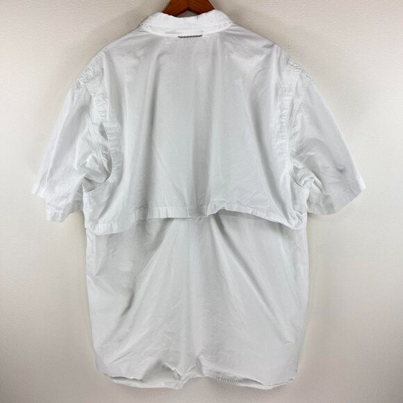 Eddie Bauer Men’s White Gorpcore Camping Fishing Performance Shirt Size 2XL. - Picture 2 of 8